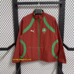 Morocco Red&Green Trench Coat Reversible Windbreaker Jacket