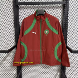 Morocco Red&Green Trench Coat Reversible Windbreaker Jacket