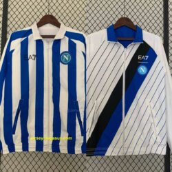 Napoli Reversible Windbreaker White&Blue Double-Sides Jacket Soccer Jerseys For