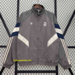Real Madrid Grey Windbreaker Jacket