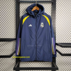 Real Madrid Navy Windbreaker New Jackets Soccer Jerseys