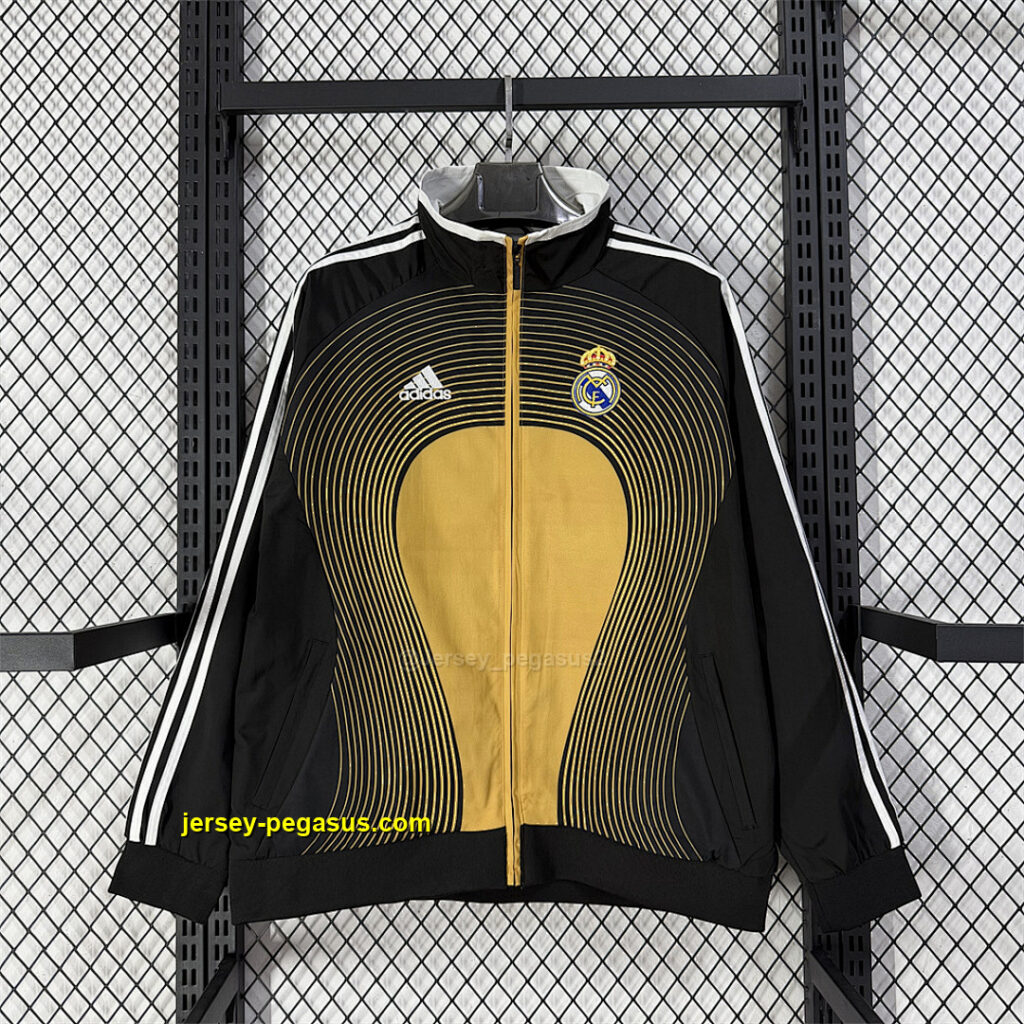 Real Madrid Retro Windbreaker Yellow Jackets
