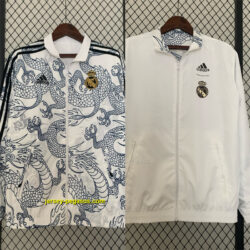 Real Madrid Reversible Dragon Windbreaker White