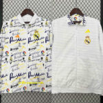Real Madrid Trench Coat Reversible Windbreaker Double-Sides Jacket