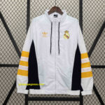 Real Madrid White Windbreaker Jacket