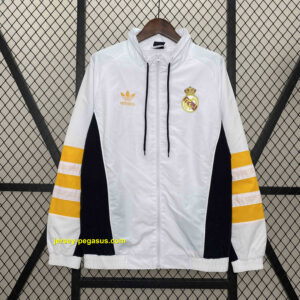 Real Madrid White Windbreaker Jacket