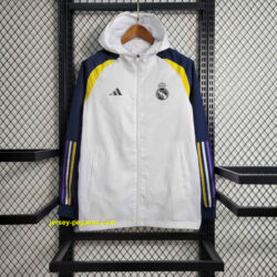 Real Madrid White Windbreaker New Jackets Soccer Jerseys