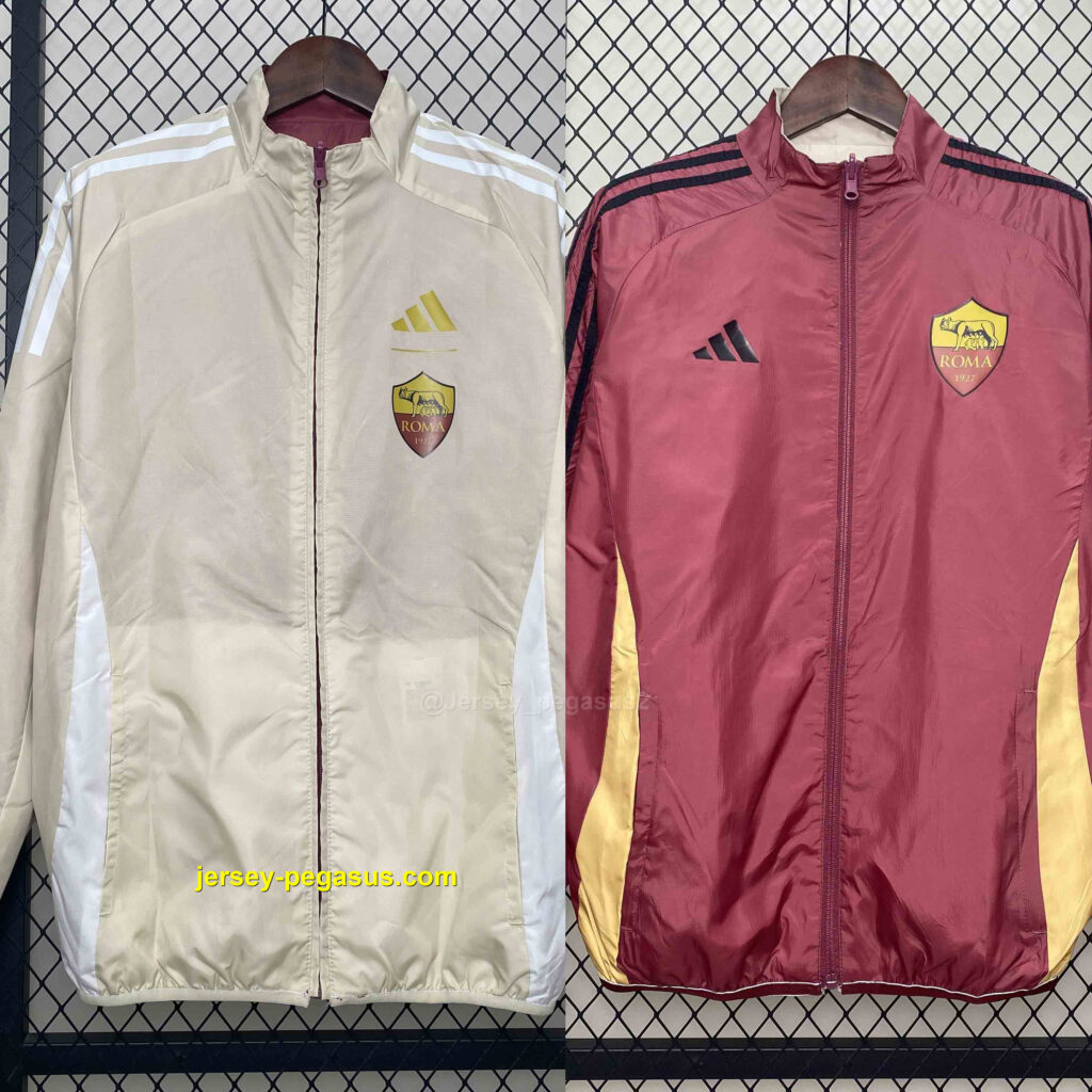 Roma Trench Coat Reversible Windbreaker Double-Sides Jacket