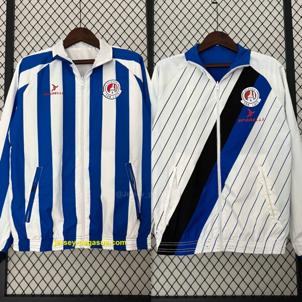 San Luis Reversible Windbreaker White&Blue Double-Sides Jacket Soccer Jerseys Fo