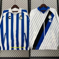 Santos Laguna Reversible Windbreaker White&Blue Double-Sides Jacket Soccer Jerse