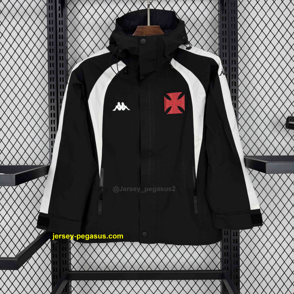 Vasco Da Gama Black Windbreaker Jacket