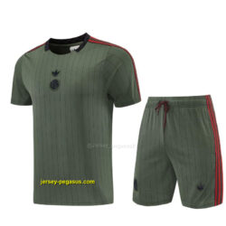 Bayern München Forest Green Pinstripe Short Sleeve+Soccer Shorts