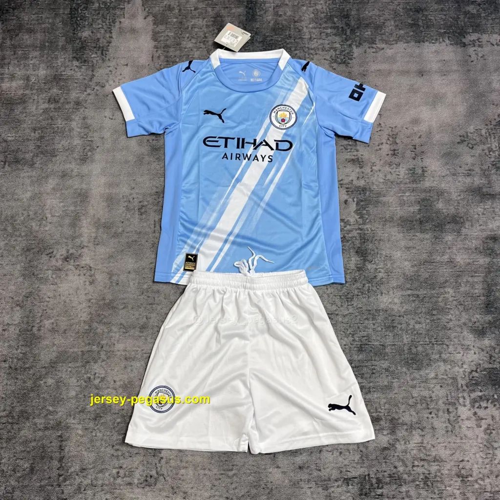 Children's Clothing 2025-26 Manchester City Home Jersey