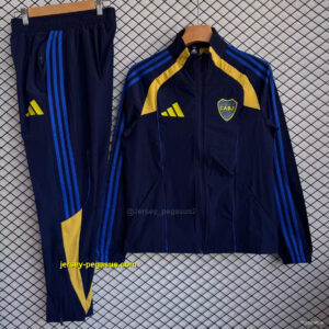 Boca Juniors Navy with Blue Full zipper Jacket Tracksuit+ long pants