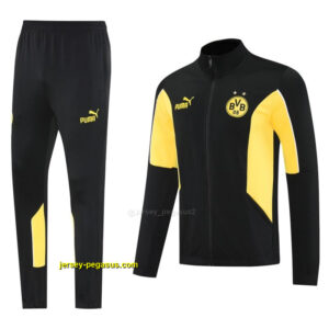 Borussia Dortmund BlackYellow Full Zipper Jacket +Long Pants