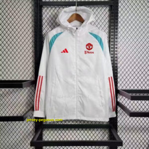 Windbreaker Manchester United White Cheap Soccer Jerseys
