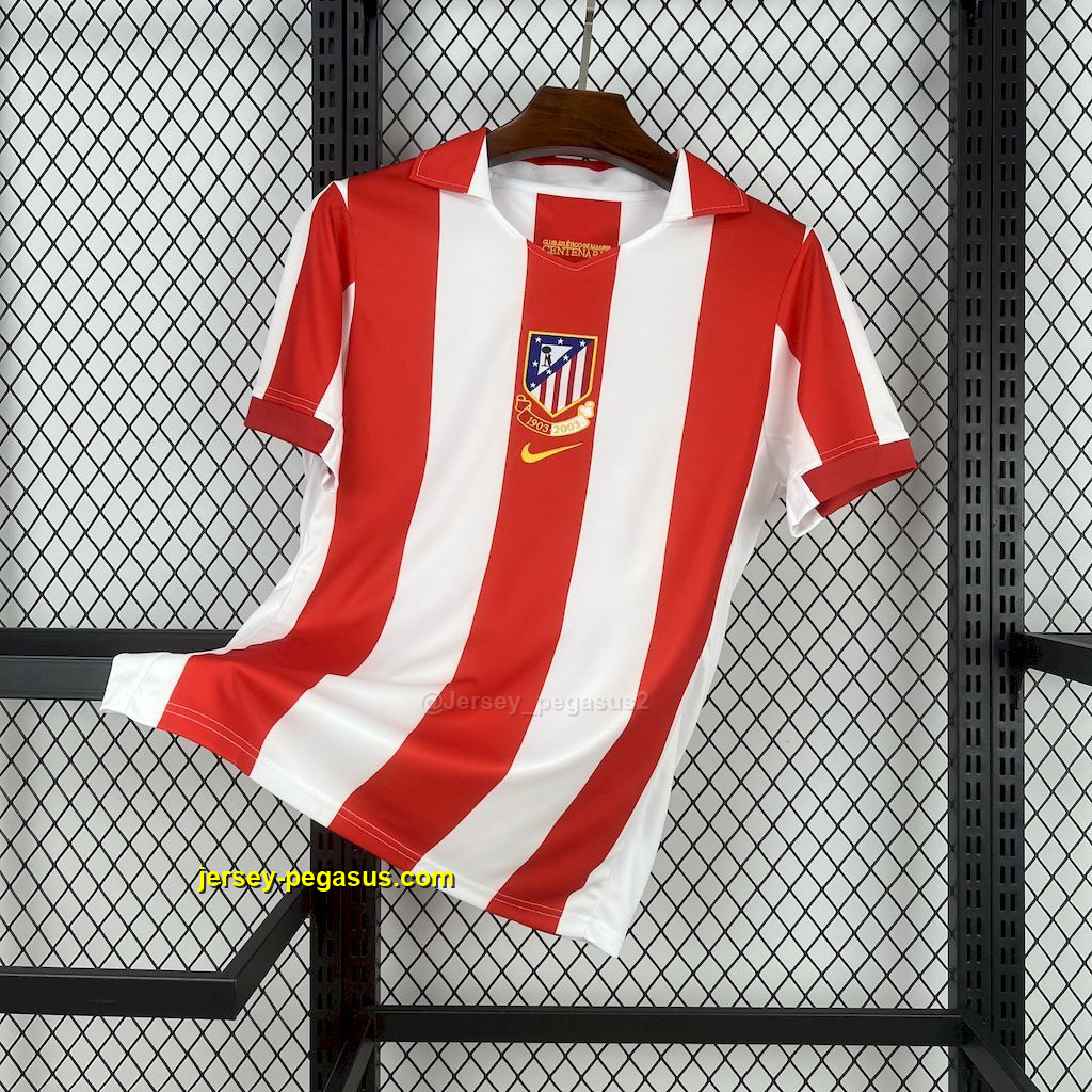 1903-2003 Atletico Madrid Centennial Anniversary Retro Kit Vintage Shirt AAAAJer