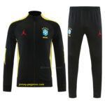 Brazil Black Full Zipper Jacket Tracksuit + Long Pants
