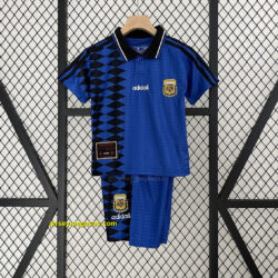 1994 Argentina Away Retro Kid Kits Youth Apparels Football