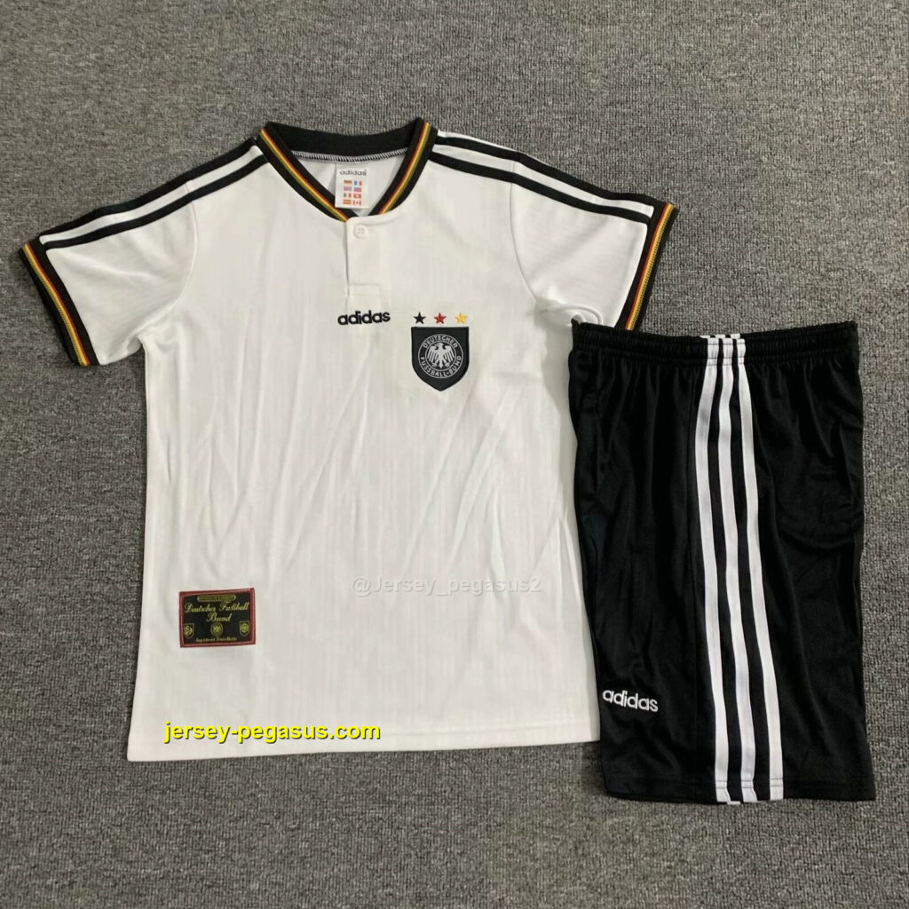 1996 Germany Home Retro Kids Kits Euro Cup Shirt Soccer Jerseys