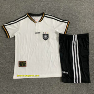 1996 Germany Home Retro Kids Kits Euro Cup Shirt Soccer Jerseys