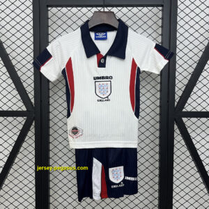 1998 England Home Retro Kid Kits Youth Apparels Soccer