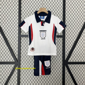 1998 England Home Retro Kid Kits Youth Apparels Sport