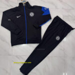 Chelsea Black with Blue Accents FULL Zipper Jacket Tracksuit +Long Pants