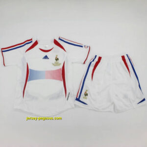 2006 France Away Retro Kid Kits Youth Apparels Soccer