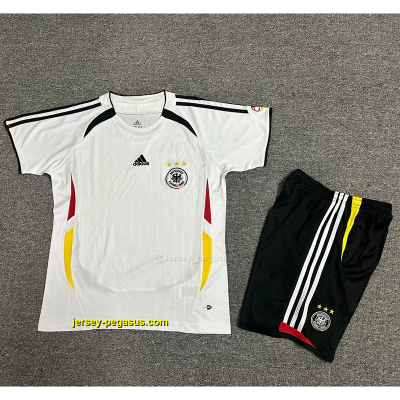 2006 Germany Home Retro Kid Kits Youth Apparels Soccer