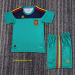 2010 Spain Goalkeeper Retro Kid Kits Youth Apparels Soccer