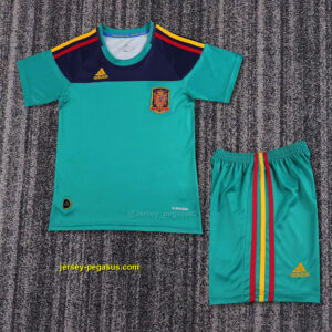 2010 Spain Goalkeeper Retro Kid Kits Youth Apparels Soccer