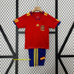 2010 Spain Home Retro Kid Kits Youth Apparels Sport