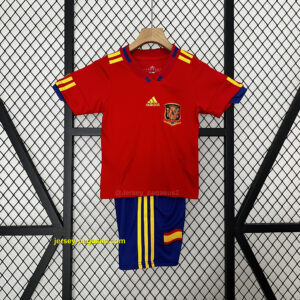 2010 Spain Home Retro Kid Kits Youth Apparels Sport