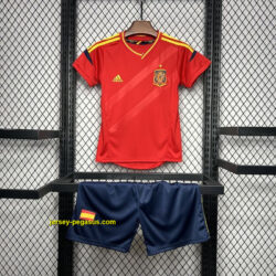 2012 Spain Home Retro Kid Kits Youth Apparels Sport