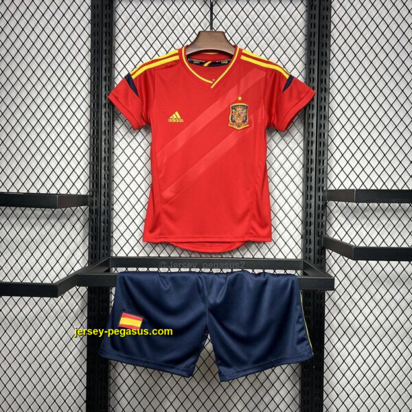2012 Spain Home Retro Kid Kits Youth Apparels Sport