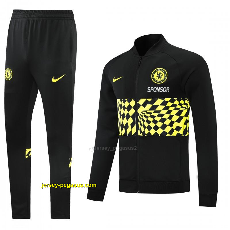 Chelsea BlackYellow Full Zipper Jacket + Long Pants Chelsea BlackYellow Full Zipper Jacket + Long Pants