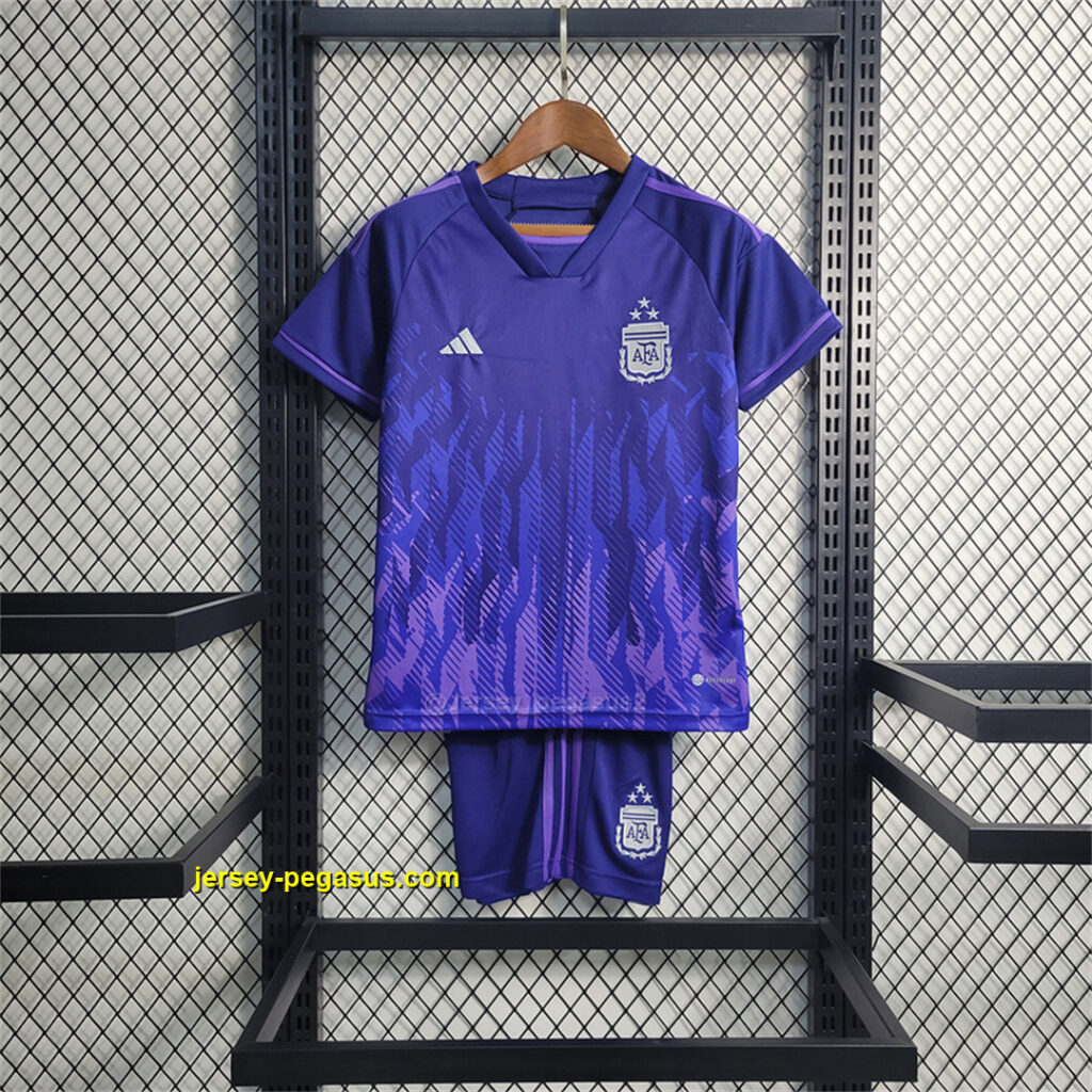 2022 Argentina away 3-star kids kit