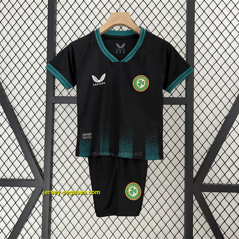 2023 Ireland third black kid kit Best Soccer Jersey