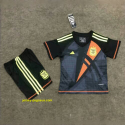 2024 Argentina Goalkeeper Kid Kits Black Youth Apparels