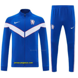 Chelsea Blue&White Full Zipper Jacket Tracksuit + Long Pants