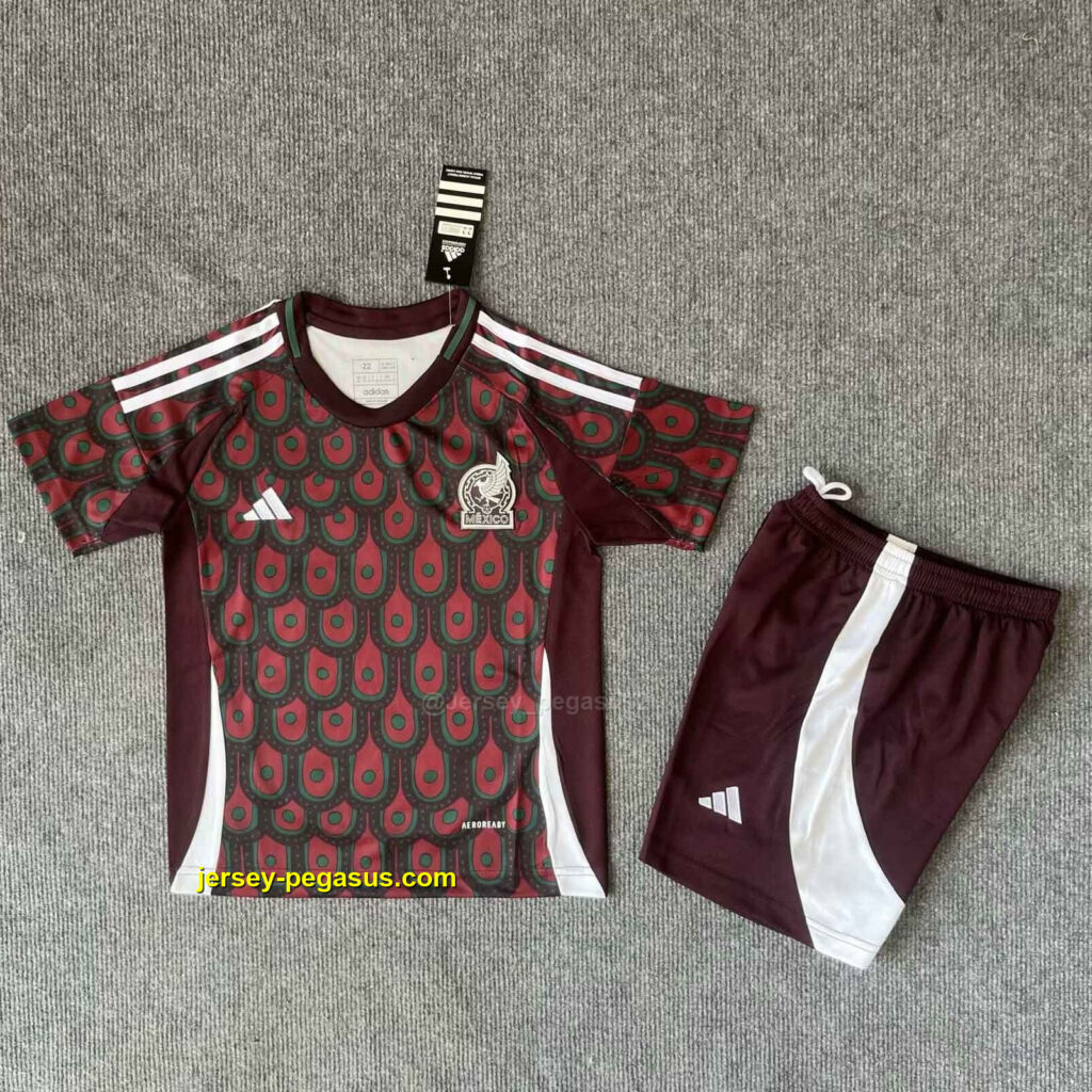 2024 Mexico Home Kid Kits Youth Apparels