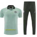 Chelsea Light Green Polo Training Shirt + Long Pants Tracksuit