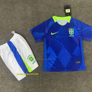 2025 Brazil Away Kid Kits Youth Apparels