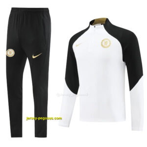 Chelsea White Half Zipper Jacket+Long Pants