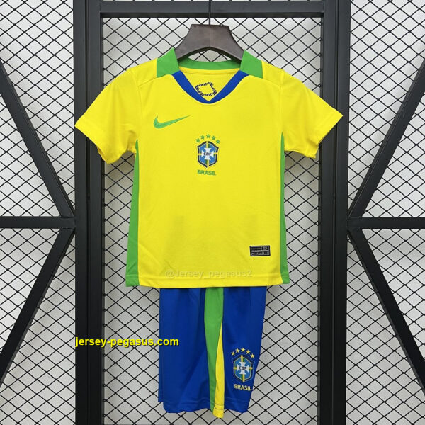 2025 Brazil Home Kid Kits Youth Apparels
