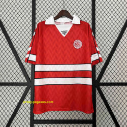 1988 Denmark Home Retro Kit Football Uniform