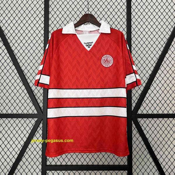1988 Denmark Home Retro Kit Football Uniform 1988 Denmark Home Retro Kit Football Uniform