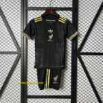 2025 Mexico Gold Black Kid Kits Youth Apparels