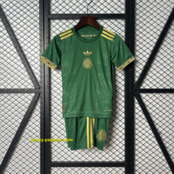 2025 Mexico Gold Cup Kid Kits Green Special Edition Youth Apparels